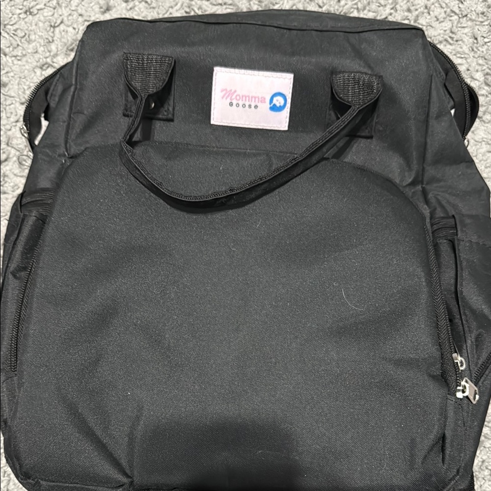 Stylish Black Diaper Backpack